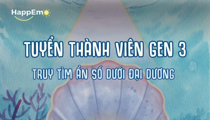 [HAPPEMO TUYỂN THÀNH VIÊN GEN 3] - TRUY TÌM ẨN SỐ DƯỚI ĐẠI DƯƠNG Main Logo